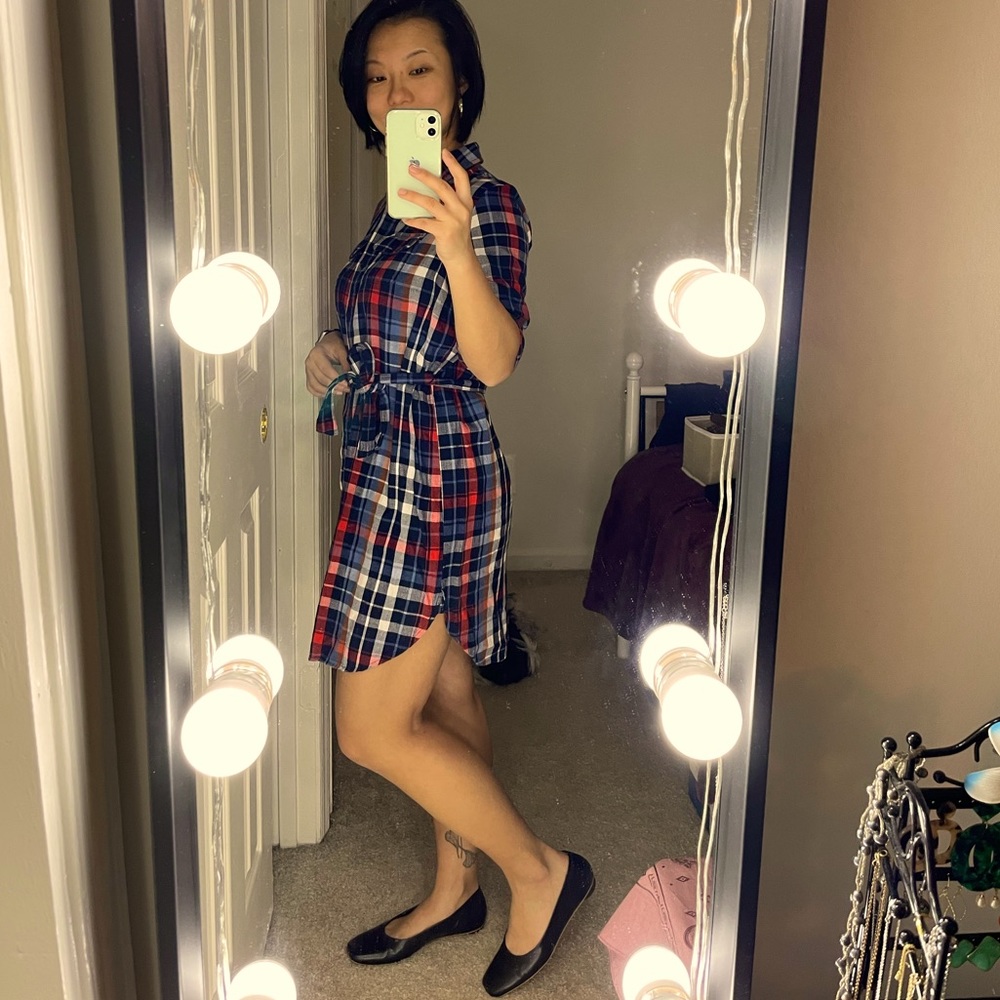 Universal Thread plaid shirt dress with matching belt